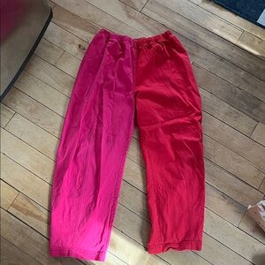 Red and Pink Pants